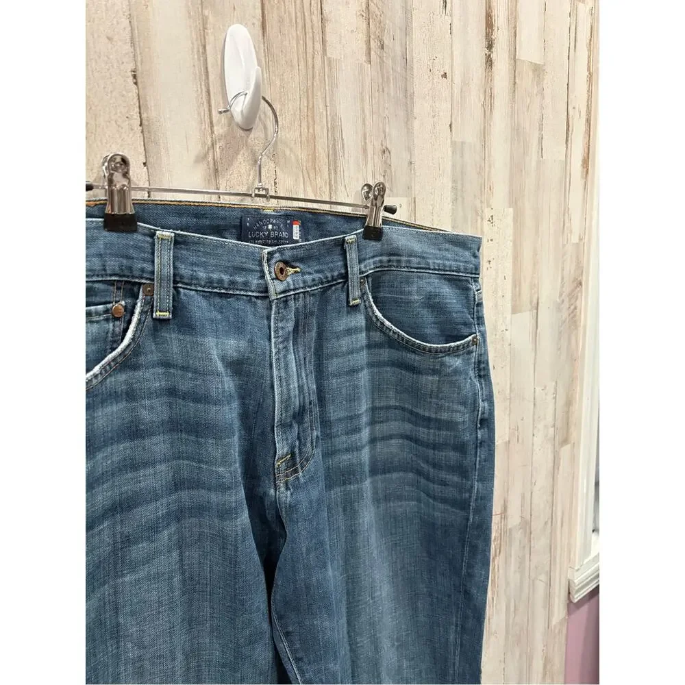 Lucky Brand 221 Original Straight Jeans 36X32 Distressed Classic Slouchy
